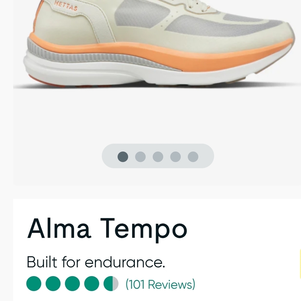 Women's Alma Tempo Running Shoes - Gray and Orange